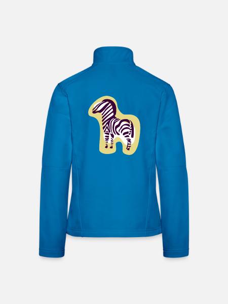 animals_zebra - Frauen Softshelljacke - Lichtblau