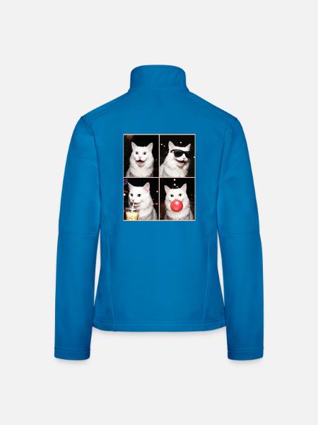 Katzen Türkisch Angora Katze - Frauen Softshelljacke - Lichtblau - Hinten