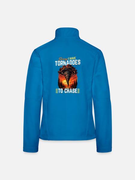 Funny Tornadoes Storms Chasing Meteorology - Frauen Softshelljacke - Lichtblau - Hinten