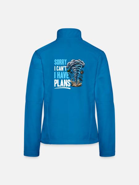 Funny Tornadoes Storms Chasing Meteorology - Frauen Softshelljacke - Lichtblau - Hinten