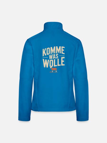Stricken Komme Was Wolle Strickerin Häkeln Schaf - Frauen Softshelljacke - Lichtblau