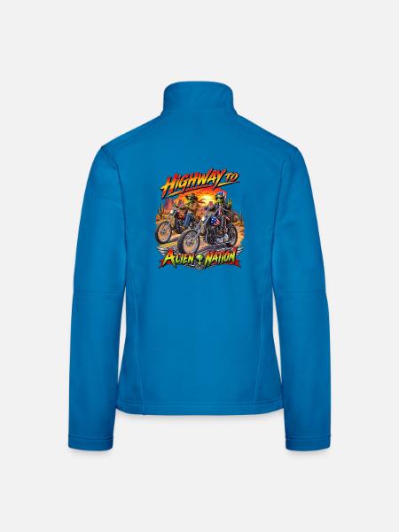Alien Nation Motorrad Riders - Frauen Softshelljacke - Lichtblau - Hinten