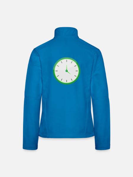 Uhr - Frauen Softshelljacke - Lichtblau - Hinten