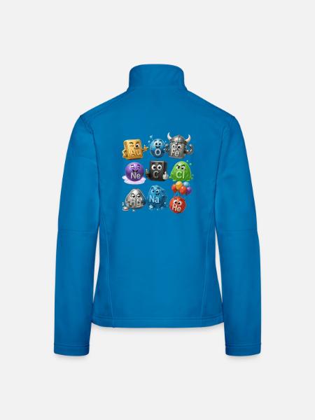 Chemische Elemente - Frauen Softshelljacke - Lichtblau - Hinten