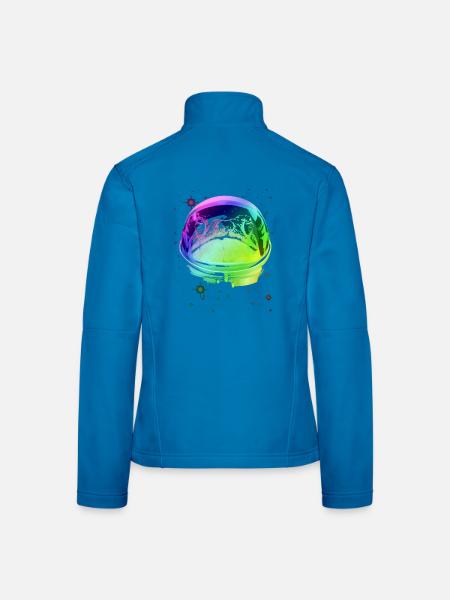 Weltraumfroschhelm - Frauen Softshelljacke - Lichtblau - Hinten