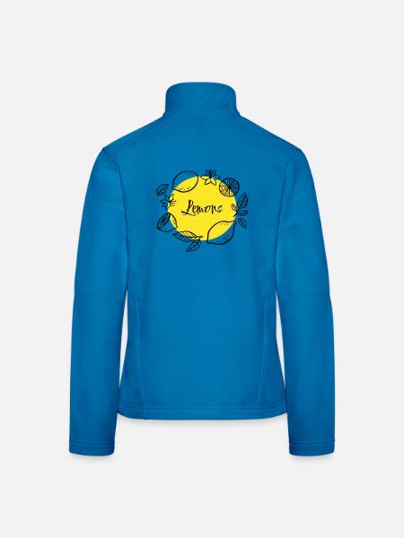 Zitronen  - Frauen Softshelljacke - Lichtblau - Hinten