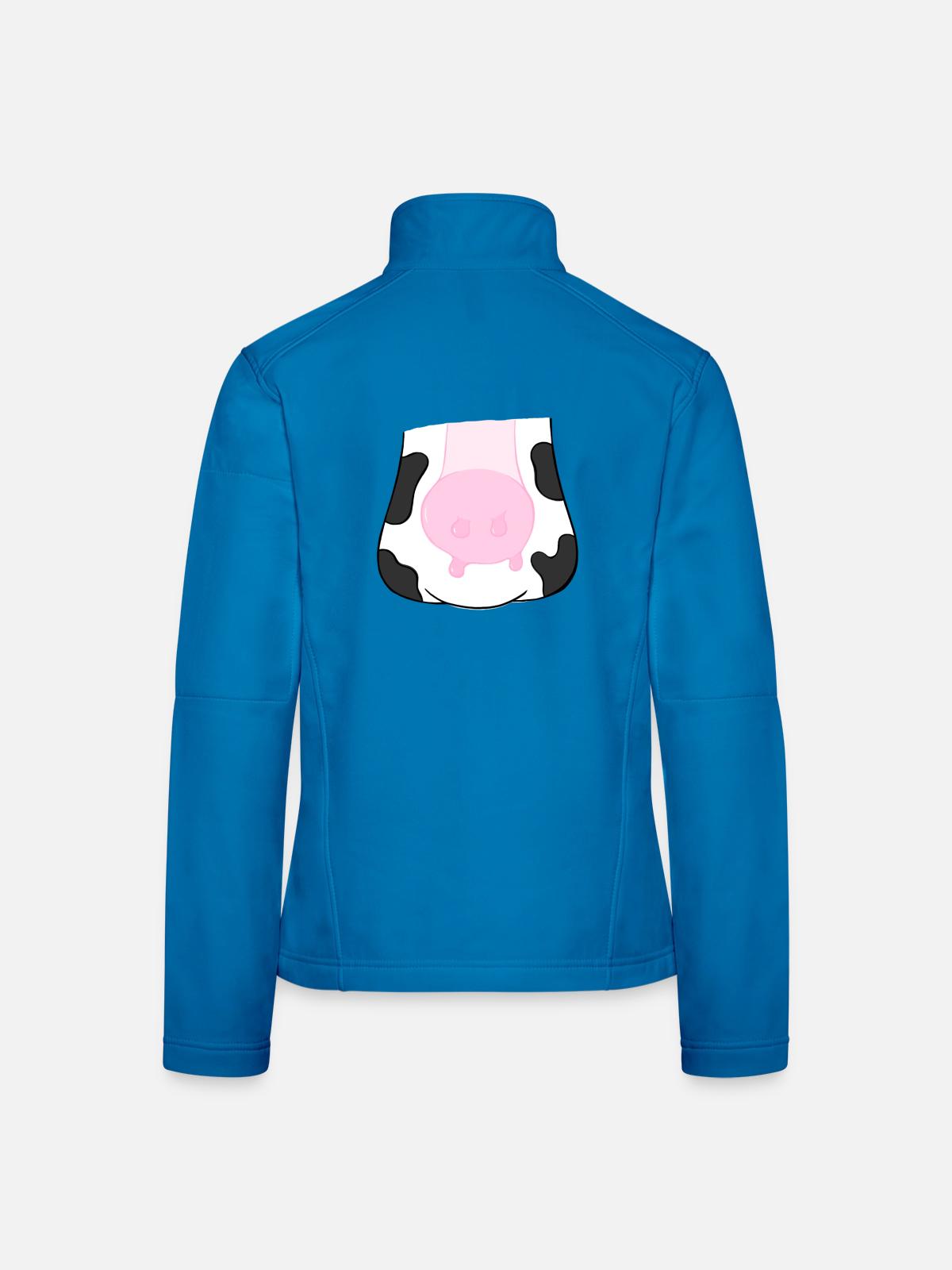Uder Ko Zeichnung - Frauen Softshelljacke - Lichtblau - Hinten