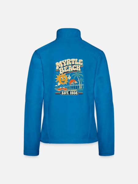 Myrtle Beach Est. 1938 Retro - Frauen Softshelljacke - Lichtblau - Hinten