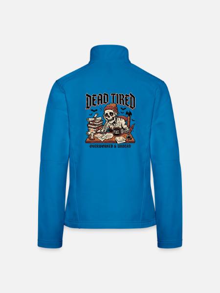 Dead Tired Skull Halloween - Frauen Softshelljacke - Lichtblau
