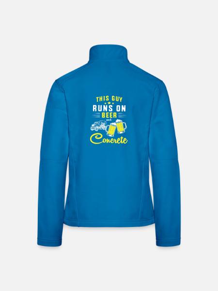 Beton Betonfertiger Betonmischer - Frauen Softshelljacke - Lichtblau - Hinten