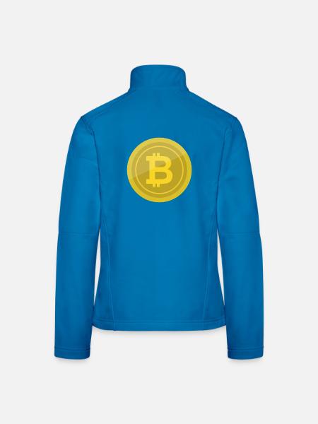 Bitcoin-Coin - Frauen Softshelljacke - Lichtblau - Hinten