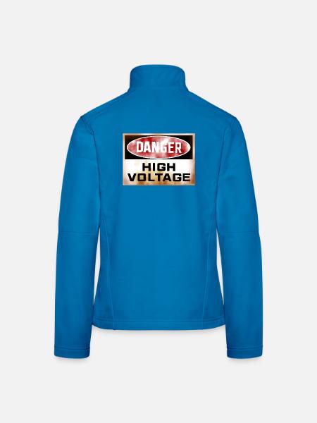 Gefahrenschild - Frauen Softshelljacke - Lichtblau