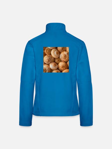 Natürliche Meeresschnecken-Muscheln - Frauen Softshelljacke - Lichtblau - Hinten