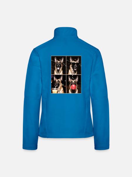 Hunde Belgian Malinois Hund - Frauen Softshelljacke - Lichtblau - Hinten
