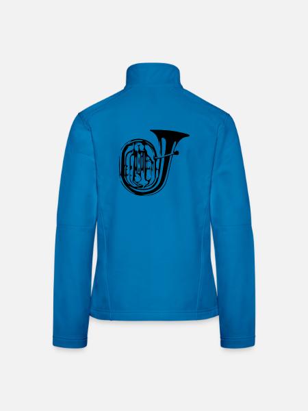 Tuba Blasmusik Volksmusik Geschenk Musiker - Frauen Softshelljacke - Lichtblau - Hinten