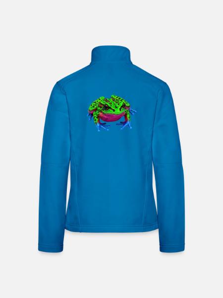 buntes tierbild, amphibien, laubfrosch - Frauen Softshelljacke - Lichtblau - Hinten