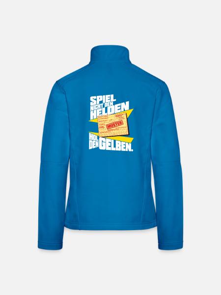 Spiel Nicht den Helden HOL dir NEN Gelben Schein - Frauen Softshelljacke - Lichtblau - Hinten