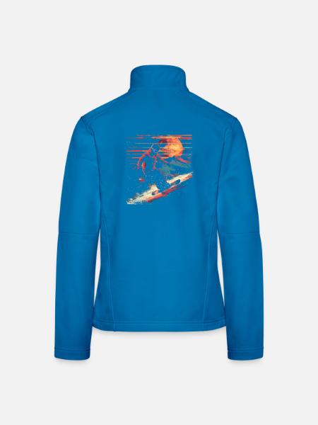 Snowboarder Vaporwave - Frauen Softshelljacke - Lichtblau - Hinten