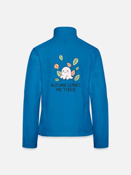 Autumn Leaves Me Tired - Cozy Ghost - Frauen Softshelljacke - Lichtblau - Hinten