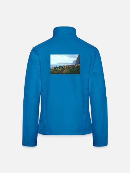 Madeiras steile Idylle - Frauen Softshelljacke - Lichtblau - Hinten