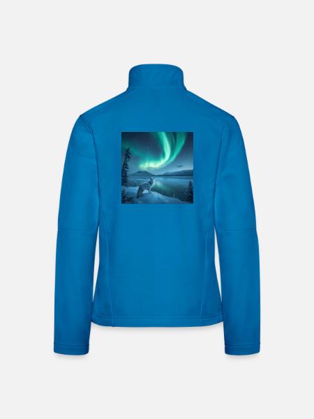 Arktische fox_ Nordlichter - Frauen Softshelljacke - Lichtblau