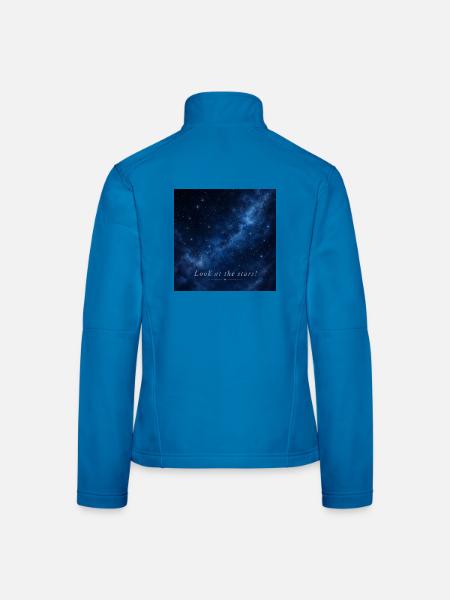 Sternenhimmel - Frauen Softshelljacke - Lichtblau - Hinten