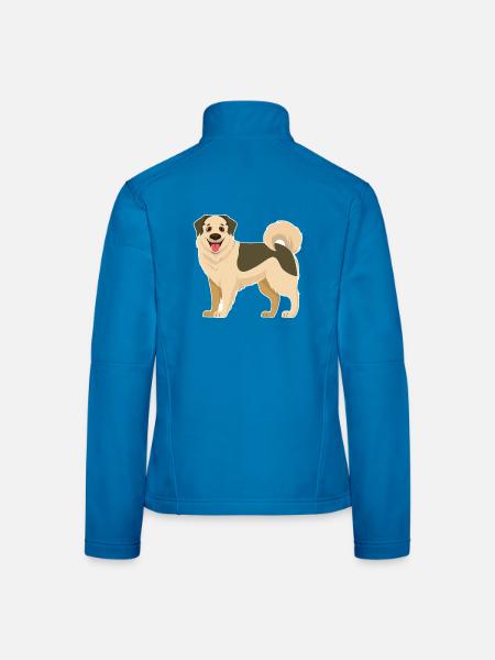  Anatolischer Hütehund - Frauen Softshelljacke - Lichtblau - Hinten