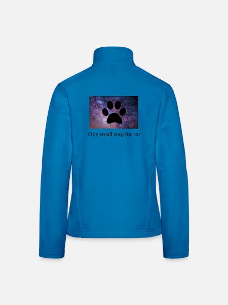 Pfotenabdruck Galaxie Katze niedlich Geschenkidee  - Frauen Softshelljacke - Lichtblau - Hinten