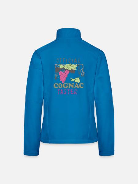 Cognac Weintraube - Frauen Softshelljacke - Lichtblau - Hinten