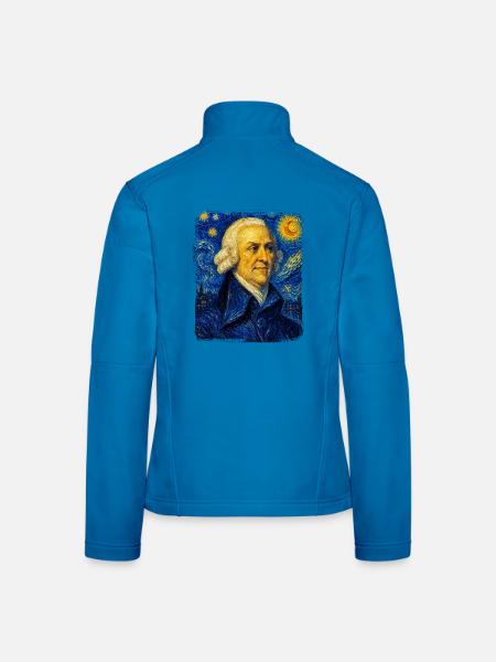 Adam Smith Sternennächte - Frauen Softshelljacke - Lichtblau - Hinten
