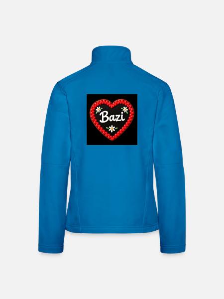 Bazi Herzkeks Design - Frauen Softshelljacke - Lichtblau