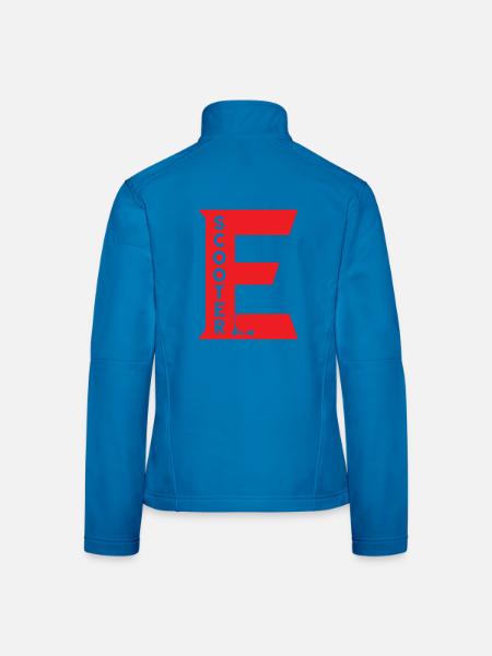 Scooter Letter E Design - Frauen Softshelljacke - Lichtblau - Hinten