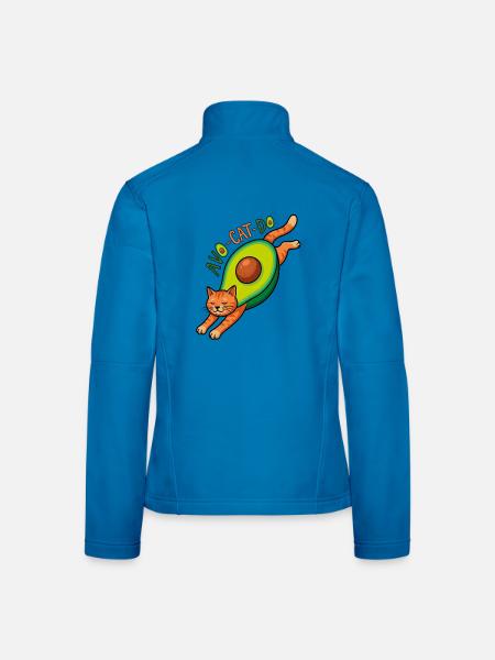 AvoCatDo Dehnkatze - Frauen Softshelljacke - Lichtblau - Hinten