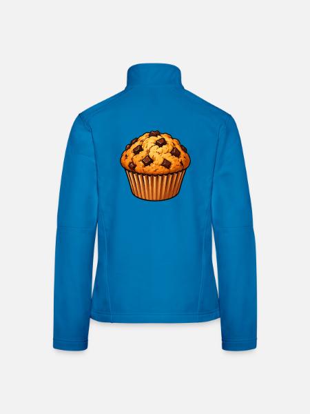 Kuchenmuffin mit Schokostücken - Frauen Softshelljacke - Lichtblau - Hinten