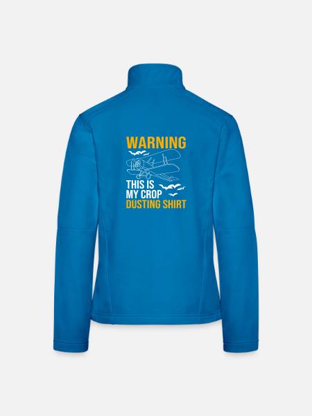 Crop Duster Flugzeug Pilot - Frauen Softshelljacke - Lichtblau - Hinten