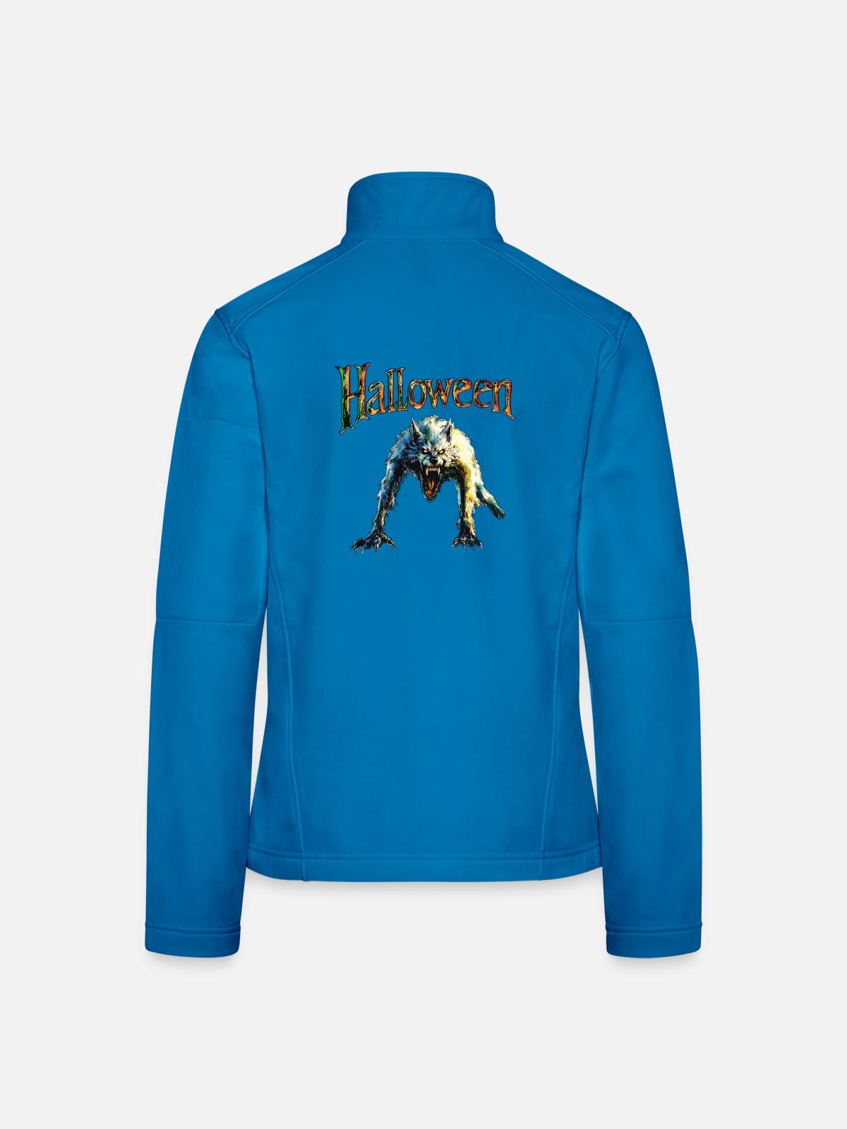 Halloween-Werwolf - Frauen Softshelljacke - Lichtblau - Hinten