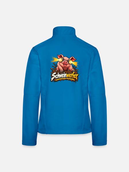 Schweinwerfer - Frauen Softshelljacke - Lichtblau - Hinten