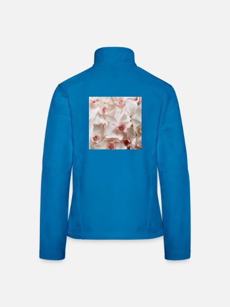 Trendige, rosa-weiße Orchidee - Frauen Softshelljacke - Lichtblau - Hinten