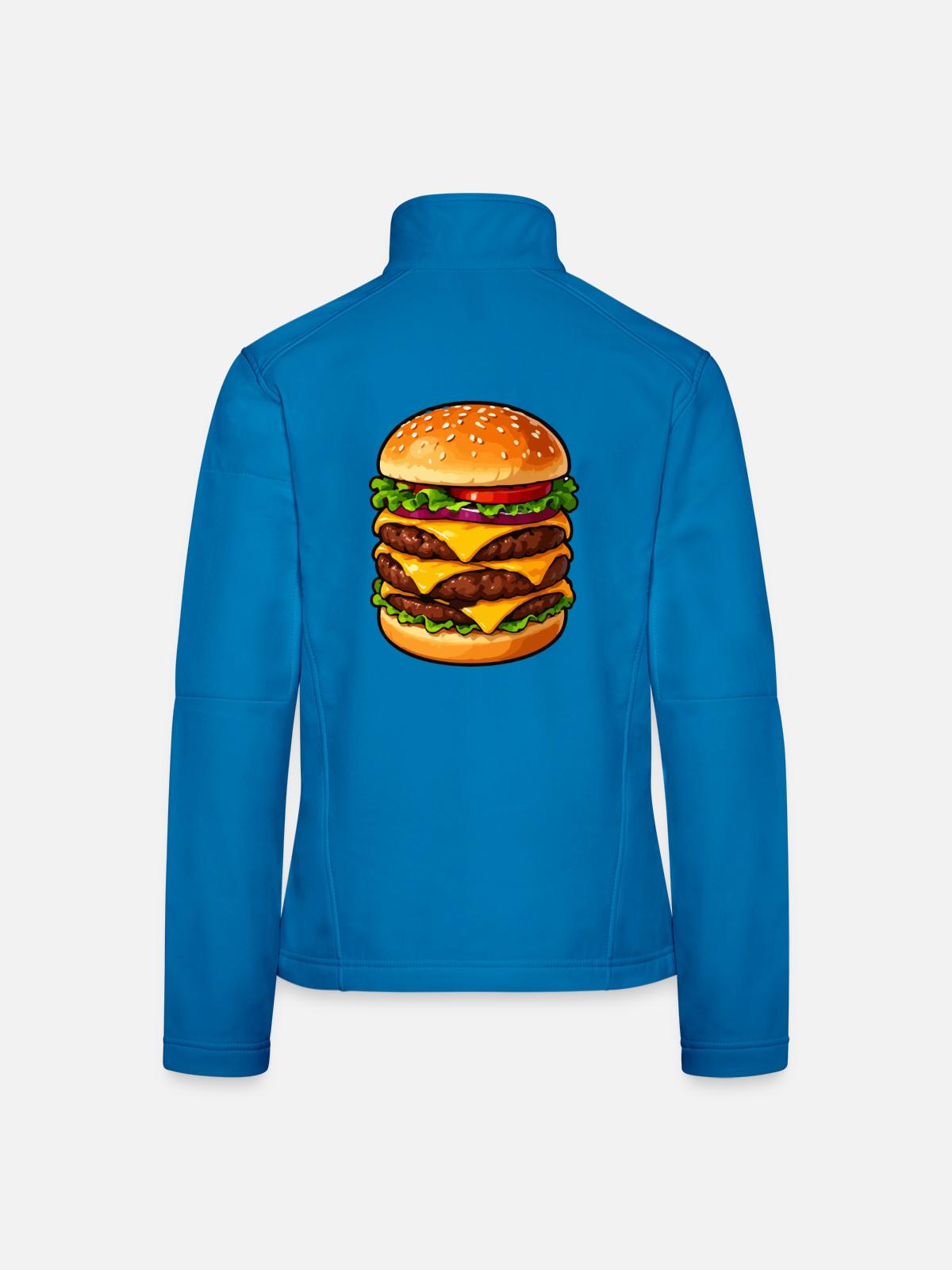 Dreifacher Cheeseburger Kraft - Frauen Softshelljacke - Lichtblau - Hinten