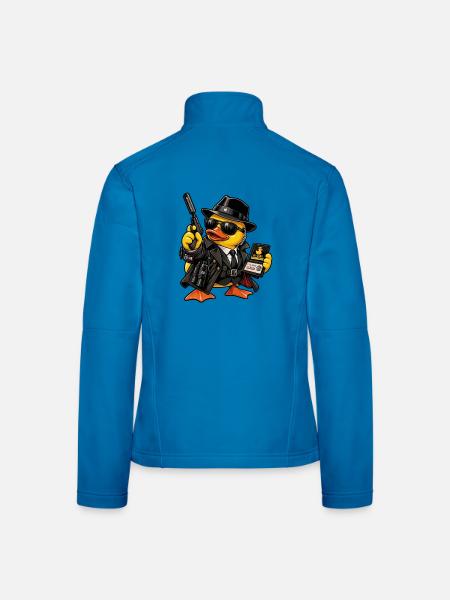 00-QUAK – Der Spion - Frauen Softshelljacke - Lichtblau - Hinten
