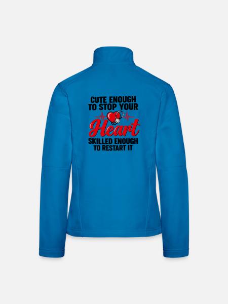Lustiger Kardiologe, Herzarzt, Herzchirurg, Herzchirurg - Frauen Softshelljacke - Lichtblau - Hinten