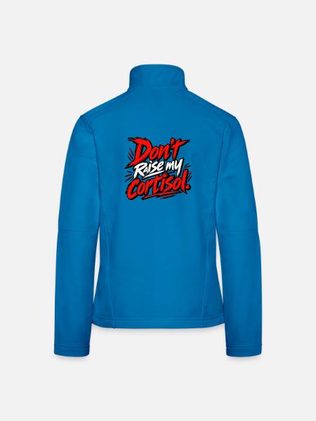 Dont Raise My Cortisol - Frauen Softshelljacke - Lichtblau - Hinten