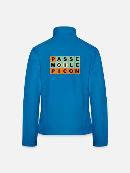 Reich mir den Picon - Frauen Softshelljacke - Lichtblau - Hinten