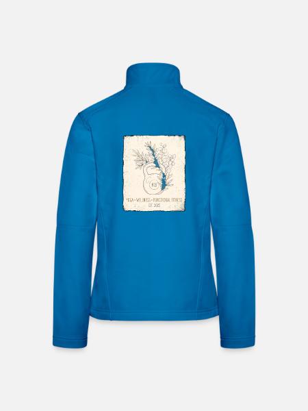 Kettlebell Botanical - Frauen Softshelljacke - Lichtblau - Hinten