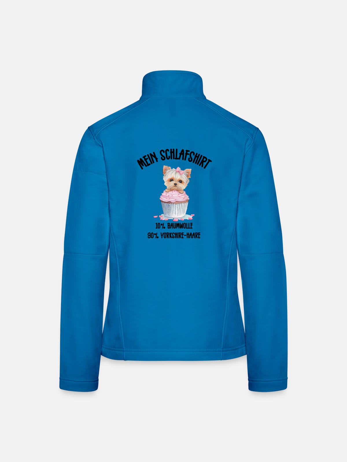 Yorkshire Terrier Cupcake Pyjama - Frauen Softshelljacke - Lichtblau - Hinten