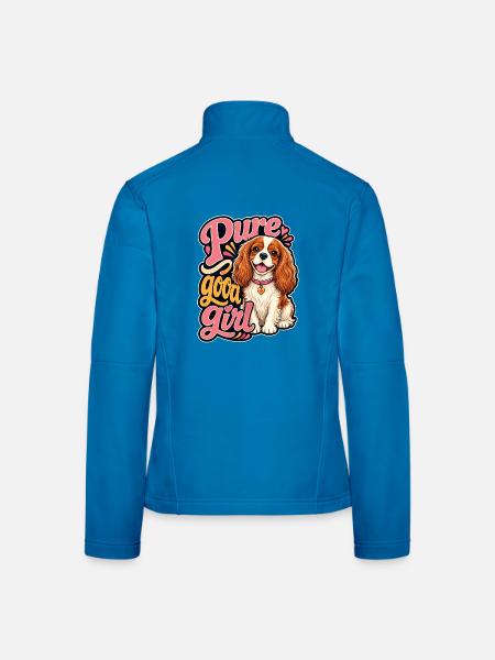 Kavallerier King Charles Spaniel - Frauen Softshelljacke - Lichtblau - Hinten