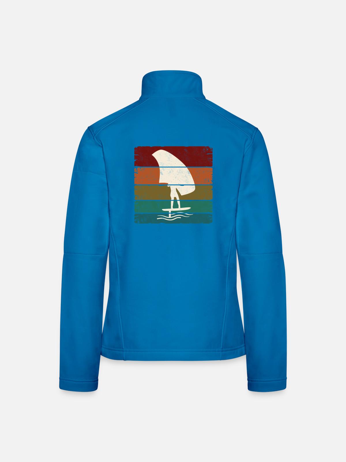 Foiling Retro Sunset Square - Frauen Softshelljacke - Lichtblau - Hinten