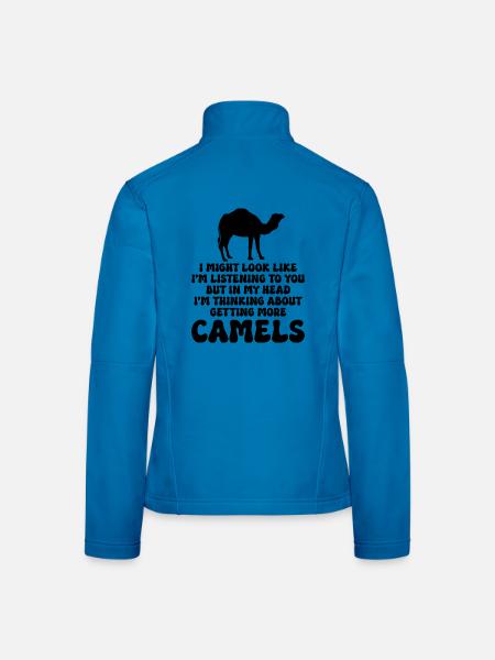 Kamel Humor Spruch - Frauen Softshelljacke - Lichtblau - Hinten