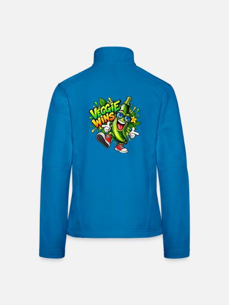 Coole Zucchini - Frauen Softshelljacke - Lichtblau - Hinten