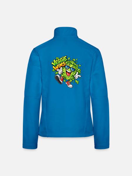 Cooler Salat - Frauen Softshelljacke - Lichtblau - Hinten